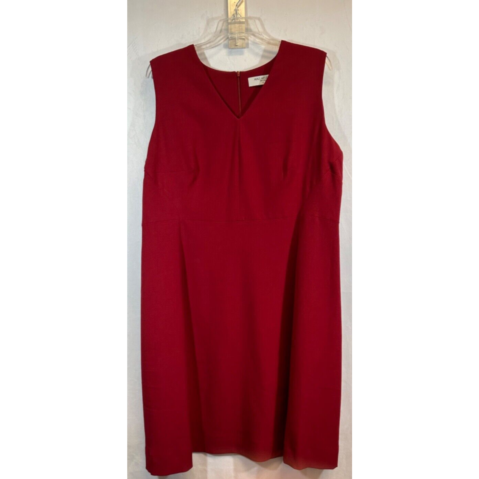 M.M. Lafleur Jane 1.0 Red Sleeveless Dress Womens Measures 12 No Size Lined E3